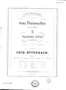 Partition Book I: parties complètes, Duos pour 2 violoncelles, Op.54