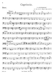 Partition basse, 4 Morceaux de Salon, Op.35, Goltermann, Georg