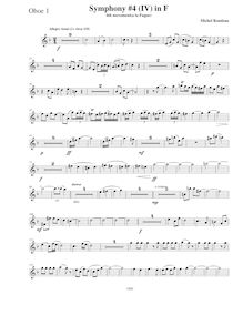 Partition hautbois 1, Symphony No.4  Pastorale , Symphony on Canadian Folk Themes