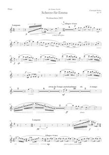 Partition flûte , partie, Scherzo für Emma, Rolfes, Christoph