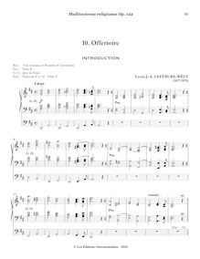 Partition , Offertoire: Introduction - Prière, Meditaciones religiosas, Op.122