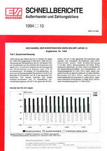 SCHNELLBERICHTE Außenhandel und Zahlungsbilanz. 1994 10