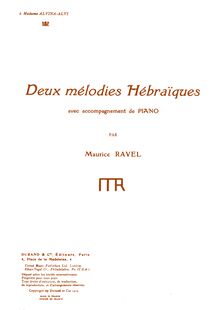Partition complète (scan), 2 Mélodies hébraïques, 2 Hebrew Songs