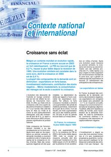 Contexte national et international : croissance sans éclat (Octant n° 97)