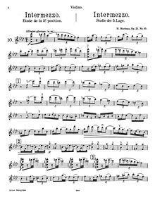 Partition No.10 partition de violon, 24 Caprices pour violon et Piano