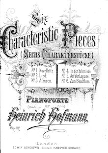 Partition complète, Sechs Charakterstücke, Op.107, Hofmann, Heinrich
