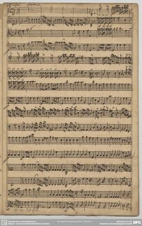 Partition complète, Sinfonia en C major, C major, Giai, Giovanni Antonio