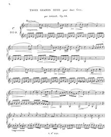 Partition cor score, Trois Grands Duos pour deux Cors, Op.38, Gallay, Jacques François