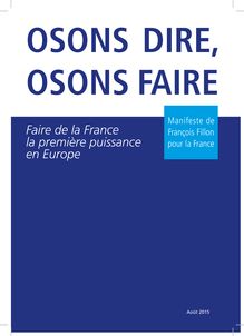"Manifeste pour la France", de François Fillon