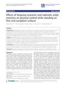 Effects of fatiguing isometric and isokinetic ankle exercises on postural control while standing on firm and compliant surfaces