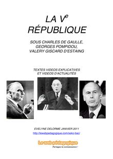 Bac – Histoire – La Ve république sous de Gaulle, Pompidou, d’Estaing