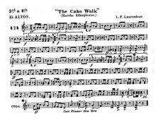 Partition Alto cor 3/4 (E♭), pour Cake Walk, Marche Ethiopienne