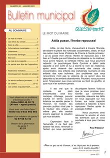 Bulletin municipal janvier 2011 (PDF) - Attila passe, l herbe ...
