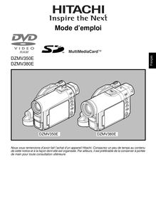 Notice Camescope numérique Hitachi  DZ-MV380EAU