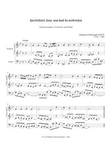 Partition complète, Herzliebster Jesu, was hast du verbrochen, G minor par Johann Christoph Oley
