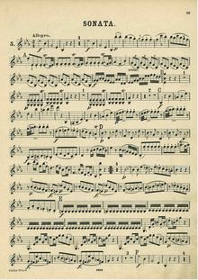 Partition de violon, violon Sonata, Violin Sonata No.19