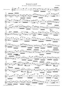 Partition parties complètes, violon Concerto, Violin Concerto No.1 par Johann Sebastian Bach