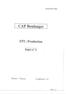 Production 2006 CAP Boulanger