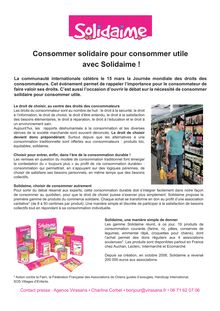 Consommer solidaire pour consommer utile avec Solidaime - CP ...