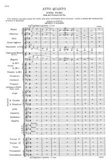Partition Act IV, Aïda, Opera in quattro atti, Verdi, Giuseppe