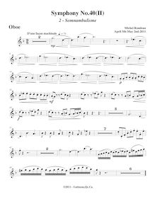 Partition hautbois, Symphony No.40, Rondeau, Michel par Michel Rondeau