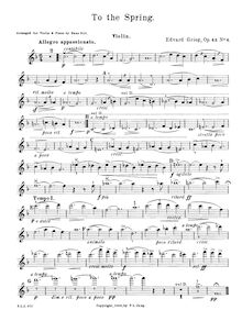 Partition de violon, lyrique pièces, Op.43, Grieg, Edvard par Edvard Grieg