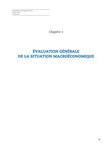 Rapport de l OCDE sur la situation macroéconomique
