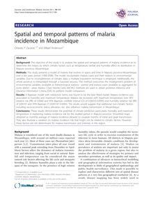 Spatial and temporal patterns of malaria incidence in Mozambique