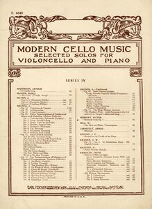 Partition de piano, violoncelle parties (alternate avec basse et aigu clefs),  pour violoncelle et orchestre, Op.3