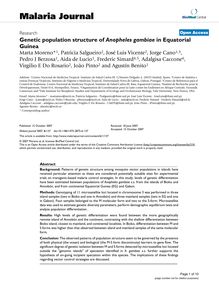 Genetic population structure of Anopheles gambiaein Equatorial Guinea