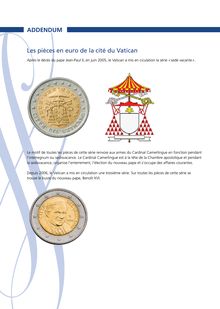 ADDENDUM Les pièces en euro de la cité du Vatican
