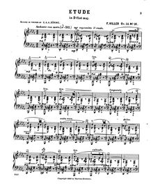 Partition No.16 en D♭ major, Etudes, Six Suites d Etudes pour le Piano Forte