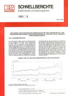 SCHNELLBERICHTE Außenhandel und Zahlungsbilanz. 1993 8