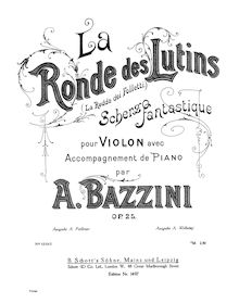 Partition violon et partition de piano, Scherzo fantastique, "The Dance Of The Goblins" (La Ronde des Lutins)