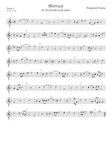 Partition ténor viole de gambe 2, octave aigu clef, Madrigali a 5 voci, Libro 5 par Pomponio Nenna