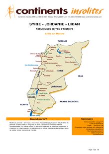 imprimer - SYRIE - JORDANIE -  LIBAN