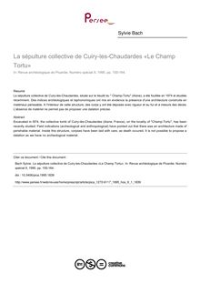 La sépulture collective de Cuiry-les-Chaudardes «Le Champ Tortu» - article ; n°1 ; vol.9, pg 155-164
