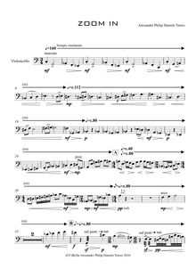 Partition violoncelle, ZOOM en, Daniels Torres, Alexander Philip