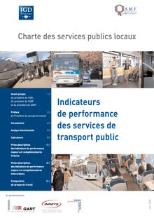 Charte des services publics locaux. Indicateurs de performance des services de transport public.
