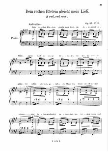 Partition Op. 27 No.8, Transcriptions of chansons by Robert Schumann
