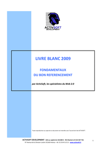 Livre Blanc 2009 Referencement par ACTIVSOFT