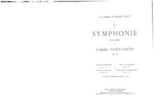 Partition complète, Symphony No.3, Op.78, “Symphonie avec orgue” (“Organ Symphony”) par Camille Saint-Saëns