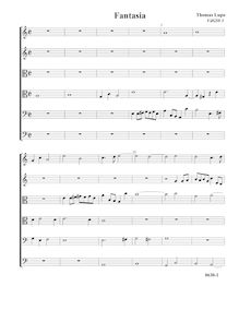 Partition Fantasia VdGS No.3 - partition complète (Tr Tr A T B B), fantaisies pour 6 violes de gambe