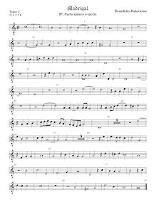 Partition ténor viole de gambe 3, octave aigu clef, Madrigali a 5 voci, Libro 7 par Benedetto Pallavicino