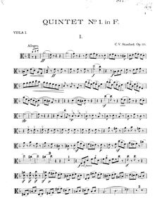 Partition viole de gambe 1, corde quintette No.1, Op.85, F Major