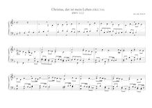 Partition , Christus, der ist mein Leben, BWV 1112, pour Neumeister Collection, BWV 1090-1120