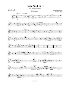 Partition violon 1,  No.1 en G major, G major, Rondeau, Michel