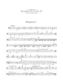 Partition timbales 1, 2, Symphony No.4, Op.29 Det Uudslukkelige