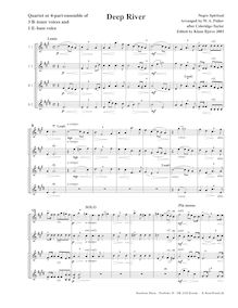 Partition complète (3 B♭ ténor, E♭ basse), 24 Negro Melodies