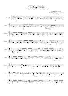 Partition violons II, Nochebuena, D major, Rodríguez, Pablo Andrés